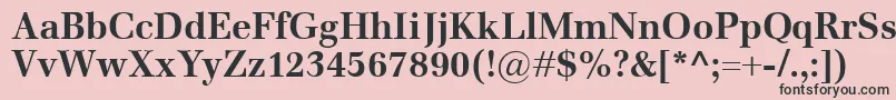 フォントEmonaBold – ピンクの背景に黒い文字