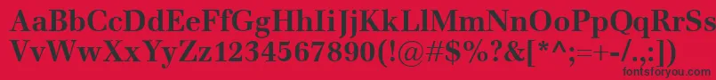EmonaBold Font – Black Fonts on Red Background