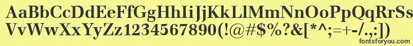 Шрифт EmonaBold – чёрные шрифты на жёлтом фоне