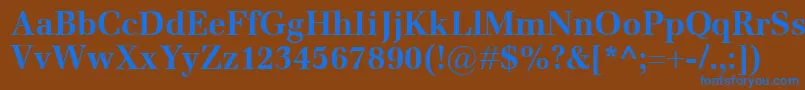EmonaBold Font – Blue Fonts on Brown Background