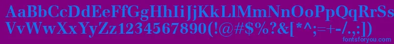 EmonaBold Font – Blue Fonts on Purple Background