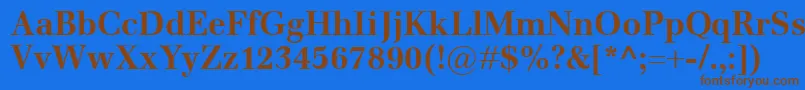 EmonaBold Font – Brown Fonts on Blue Background