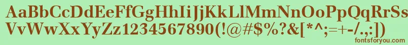 Czcionka EmonaBold – brązowe czcionki na zielonym tle