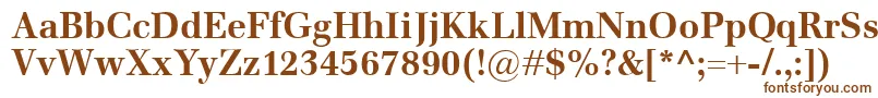 EmonaBold-fontti – ruskeat fontit valkoisella taustalla