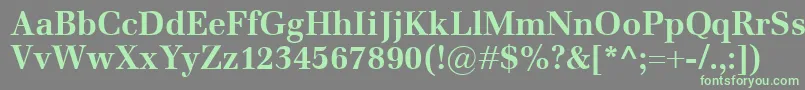 EmonaBold Font – Green Fonts on Gray Background