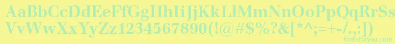 EmonaBold Font – Green Fonts on Yellow Background