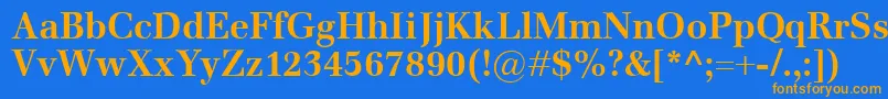 Шрифт EmonaBold – оранжевые шрифты на синем фоне