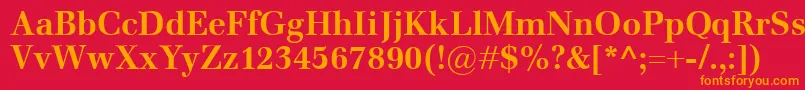 Шрифт EmonaBold – оранжевые шрифты на красном фоне