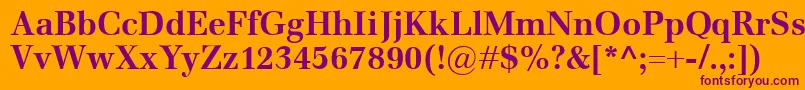EmonaBold Font – Purple Fonts on Orange Background