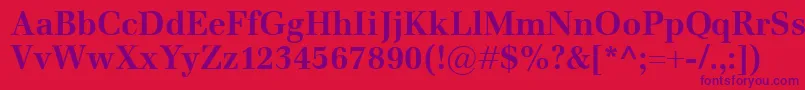 EmonaBold Font – Purple Fonts on Red Background