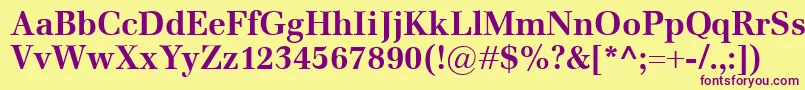 EmonaBold Font – Purple Fonts on Yellow Background