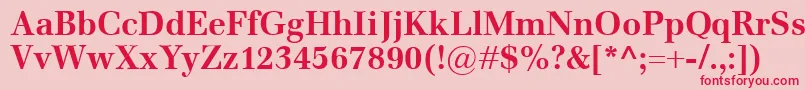 EmonaBold Font – Red Fonts on Pink Background