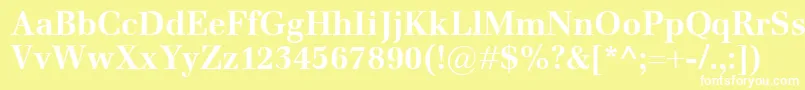 EmonaBold Font – White Fonts on Yellow Background