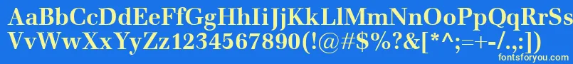EmonaBold Font – Yellow Fonts on Blue Background