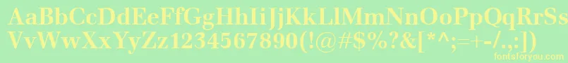 EmonaBold Font – Yellow Fonts on Green Background