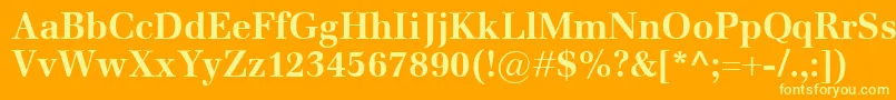 EmonaBold Font – Yellow Fonts on Orange Background