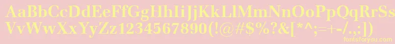 EmonaBold Font – Yellow Fonts on Pink Background