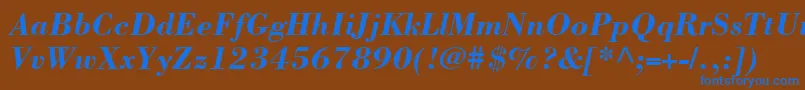 Шрифт BodoniSsiBoldItalic – синие шрифты на коричневом фоне