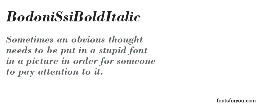 Review of the BodoniSsiBoldItalic Font