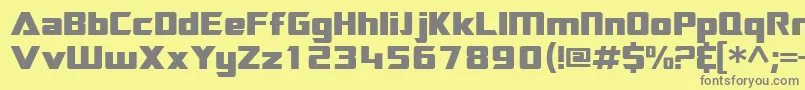Sftransroboticsextended Font – Gray Fonts on Yellow Background