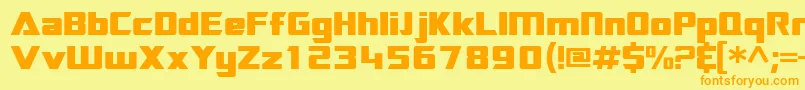 Sftransroboticsextended Font – Orange Fonts on Yellow Background