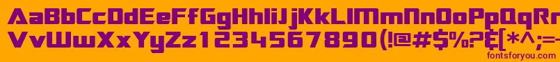 Sftransroboticsextended Font – Purple Fonts on Orange Background