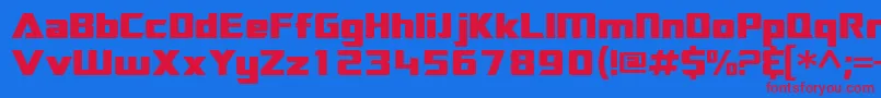 Sftransroboticsextended Font – Red Fonts on Blue Background