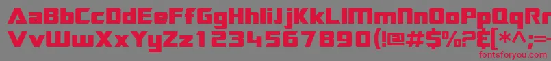 フォントSftransroboticsextended – 赤い文字の灰色の背景