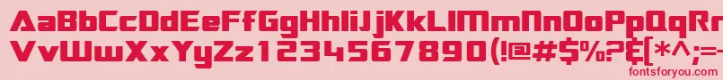 Sftransroboticsextended Font – Red Fonts on Pink Background