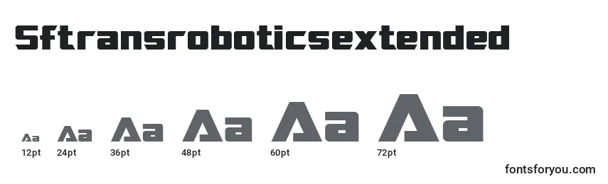 Размеры шрифта Sftransroboticsextended