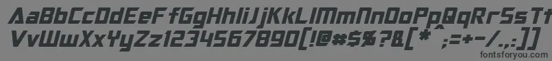 OptimusItalic Font – Black Fonts on Gray Background