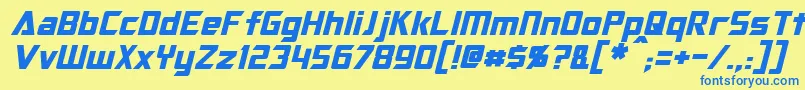 fuente OptimusItalic – Fuentes Azules Sobre Fondo Amarillo