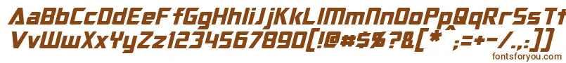 Шрифт OptimusItalic – коричневые шрифты на белом фоне