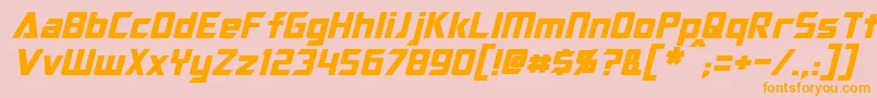 OptimusItalic Font – Orange Fonts on Pink Background