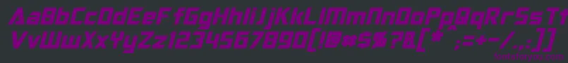 OptimusItalic Font – Purple Fonts on Black Background
