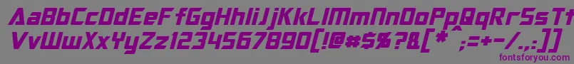 Шрифт OptimusItalic – фиолетовые шрифты на сером фоне