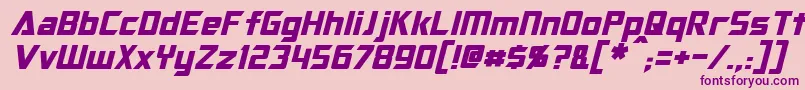 OptimusItalic Font – Purple Fonts on Pink Background