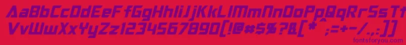 OptimusItalic Font – Purple Fonts on Red Background