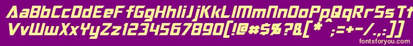 OptimusItalic Font – Yellow Fonts on Purple Background