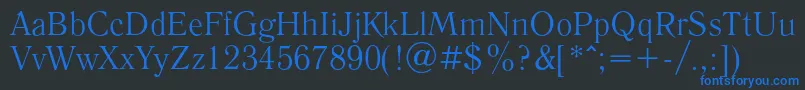 LiteraturnayaRegular Font – Blue Fonts on Black Background