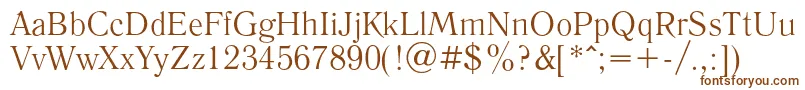 LiteraturnayaRegular-fontti – ruskeat fontit valkoisella taustalla