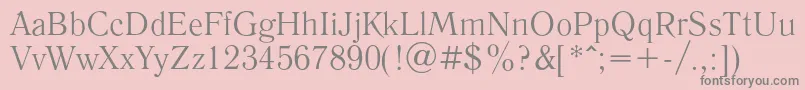 フォントLiteraturnayaRegular – ピンクの背景に灰色の文字