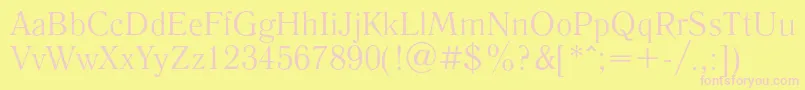 LiteraturnayaRegular Font – Pink Fonts on Yellow Background