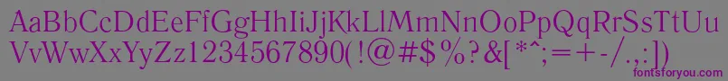 Шрифт LiteraturnayaRegular – фиолетовые шрифты на сером фоне