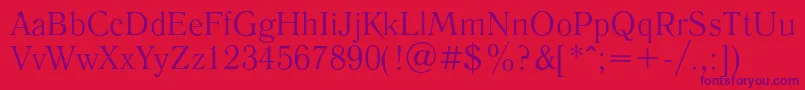 LiteraturnayaRegular Font – Purple Fonts on Red Background