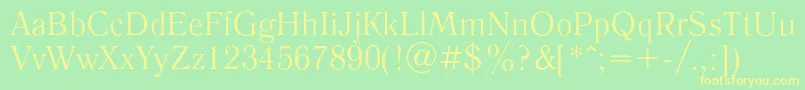 LiteraturnayaRegular Font – Yellow Fonts on Green Background