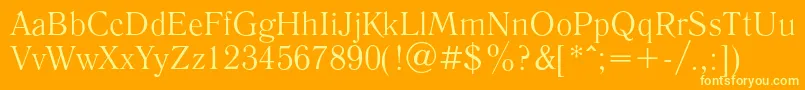 フォントLiteraturnayaRegular – オレンジの背景に黄色の文字