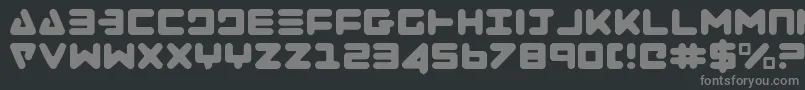 フォントZealotl – 黒い背景に灰色の文字