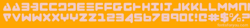 Zealotl Font – Pink Fonts on Orange Background