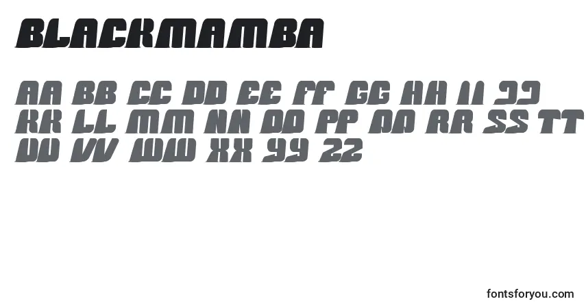 Fuente BlackMamba - alfabeto, números, caracteres especiales